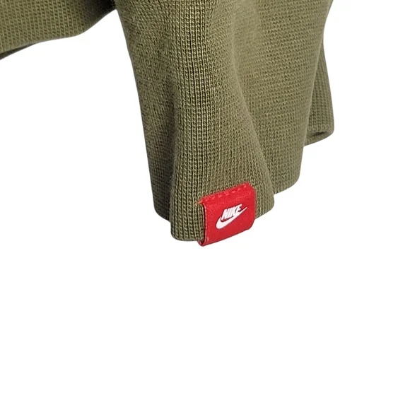 Nike Mens Spell Out Swoosh Pullover Hoodie in Green Orange Size XXL - Picture 3 of 7